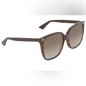 Gucci - GG0022S 003 Woman's Sunglasses Havana Brown